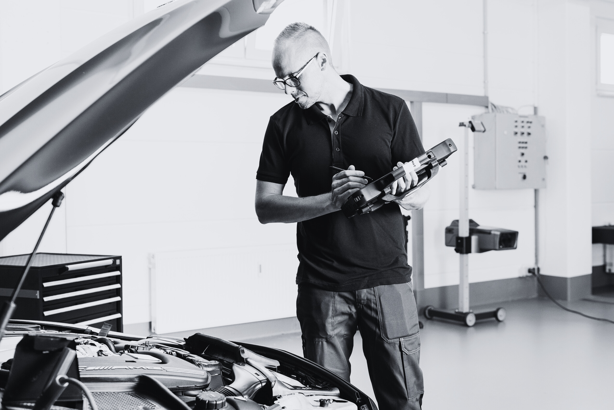 Markus Mangold in der Werkstatt